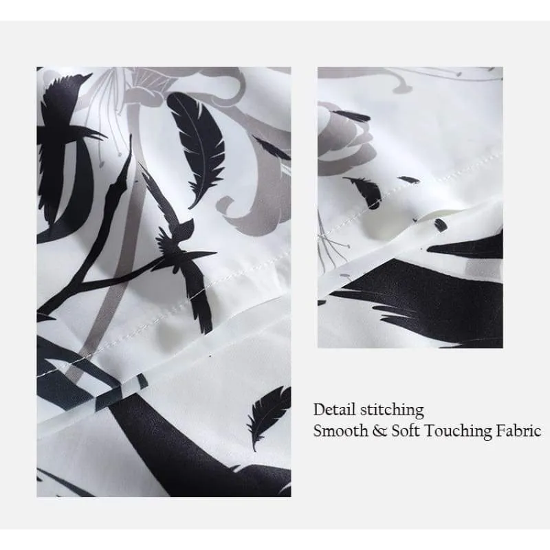 Black & White Raven Kimono Cardigan