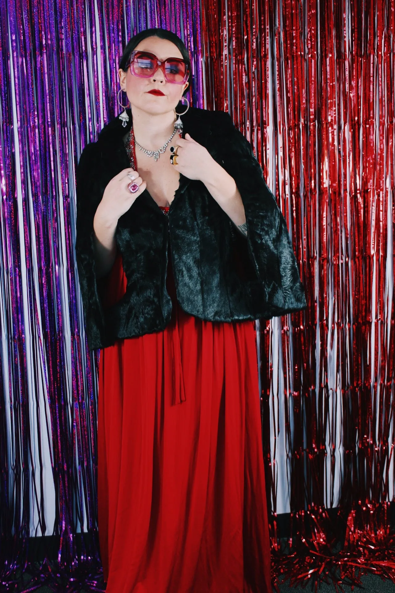 Black Fur Stole