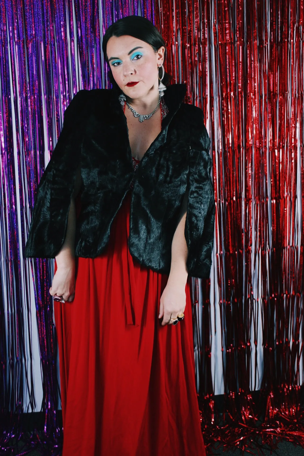 Black Fur Stole