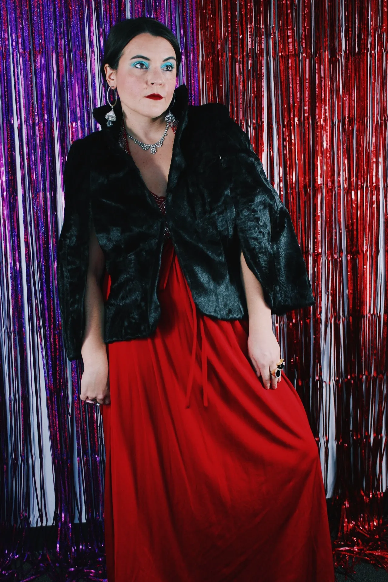 Black Fur Stole