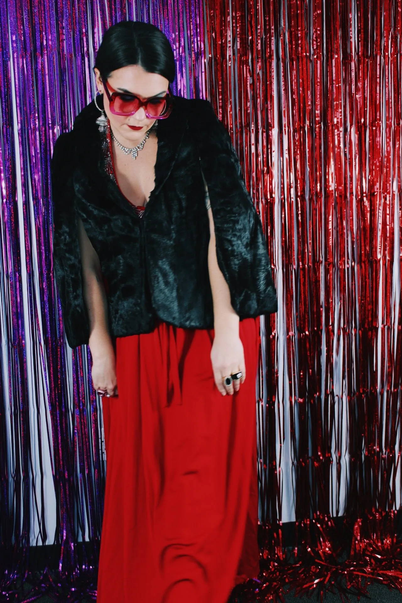 Black Fur Stole