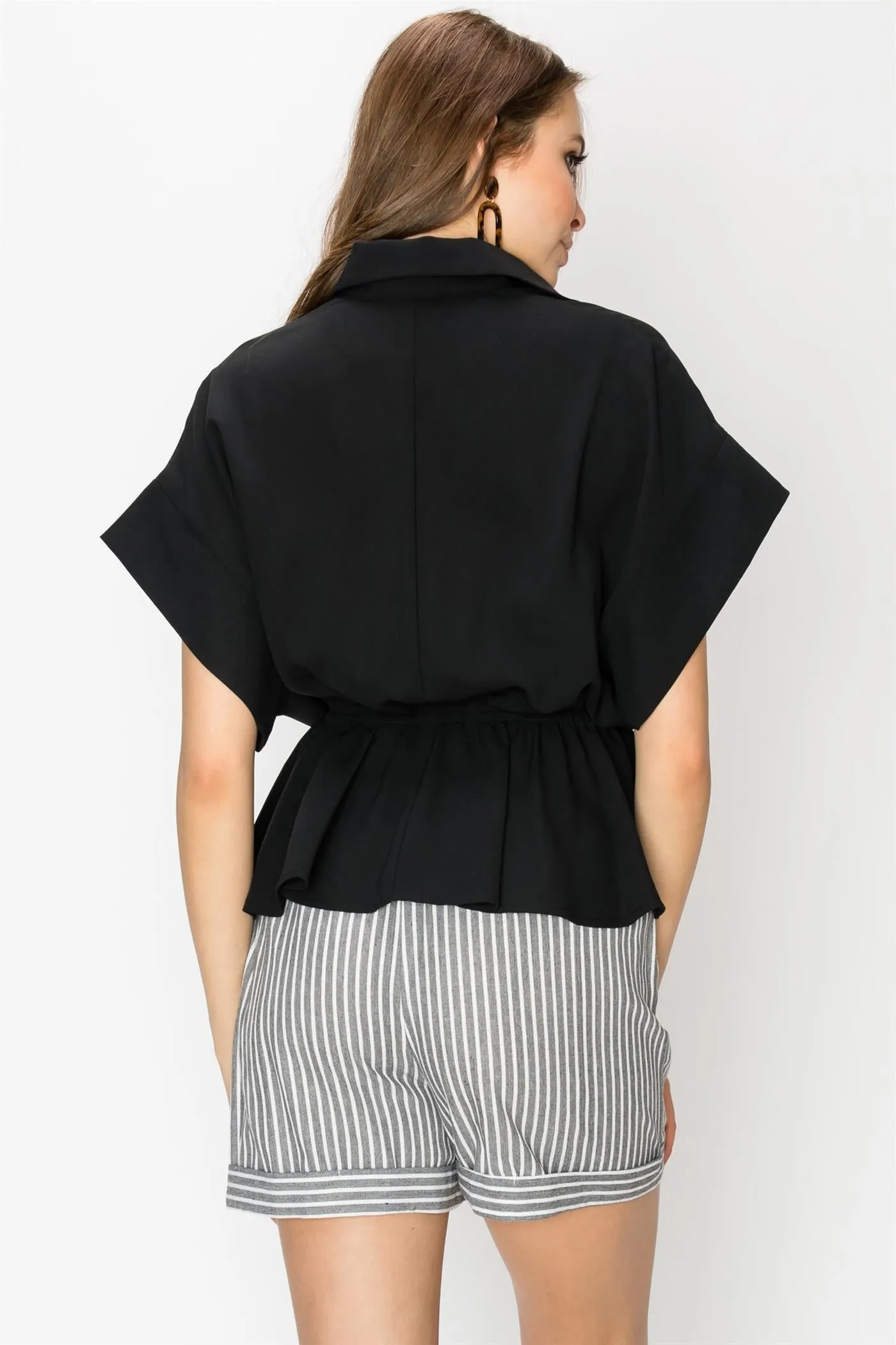 Button Down Poncho Shirt