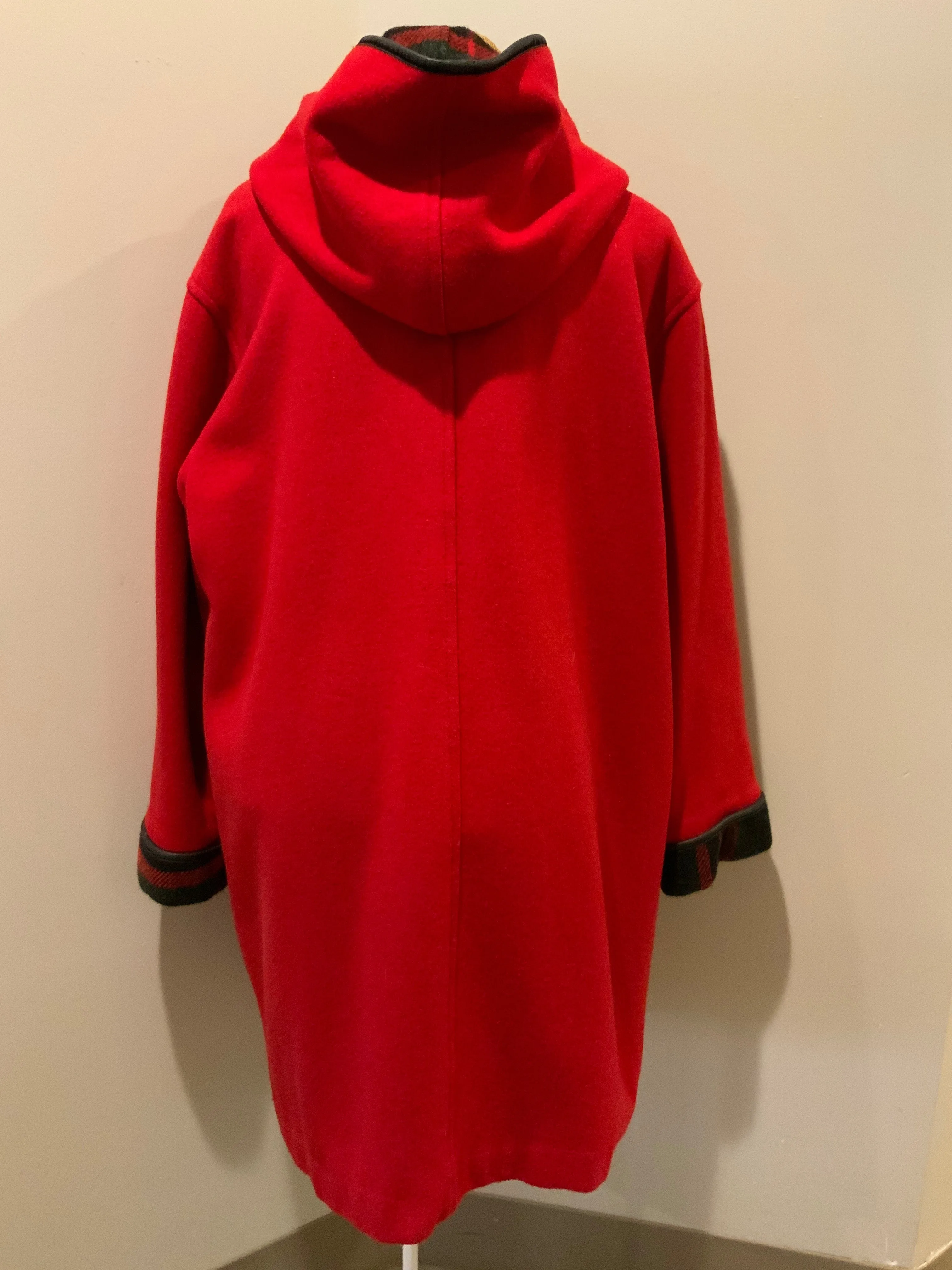 Club Manteau Red Wool Blend Duffle Coat