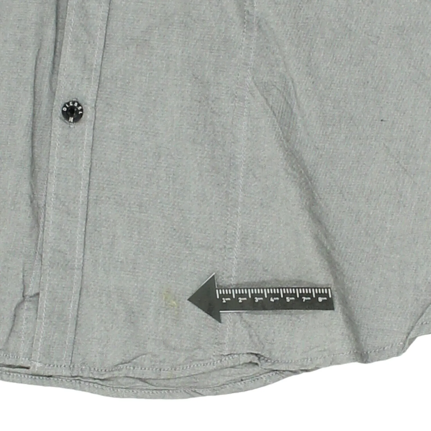Diesel Mens Grey Button Up Shirt | Vintage High End Casual Designer VTG