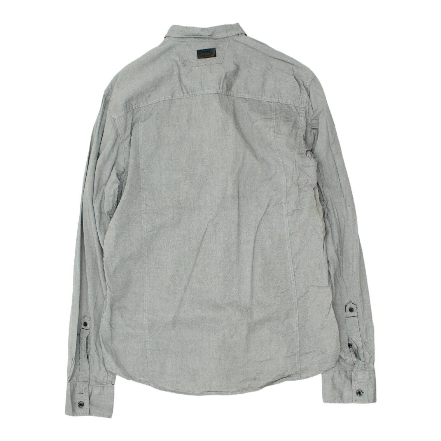 Diesel Mens Grey Button Up Shirt | Vintage High End Casual Designer VTG