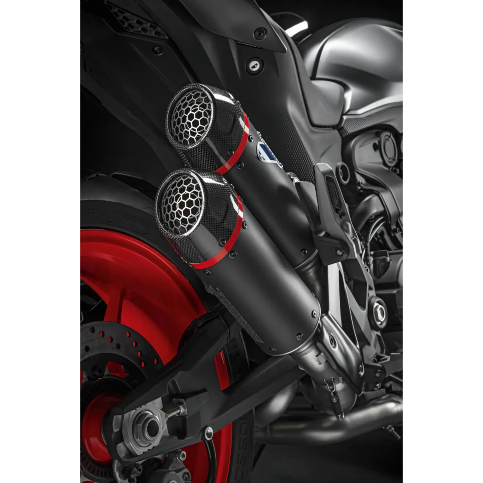 Ducati Monster Slip-on Exhaust System with Carbon Silencers (96481842AA)