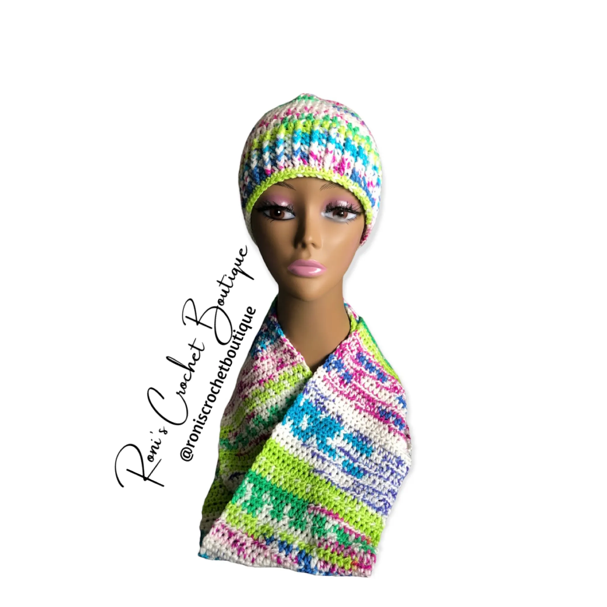 Garden Party Beanies and Scarf Set