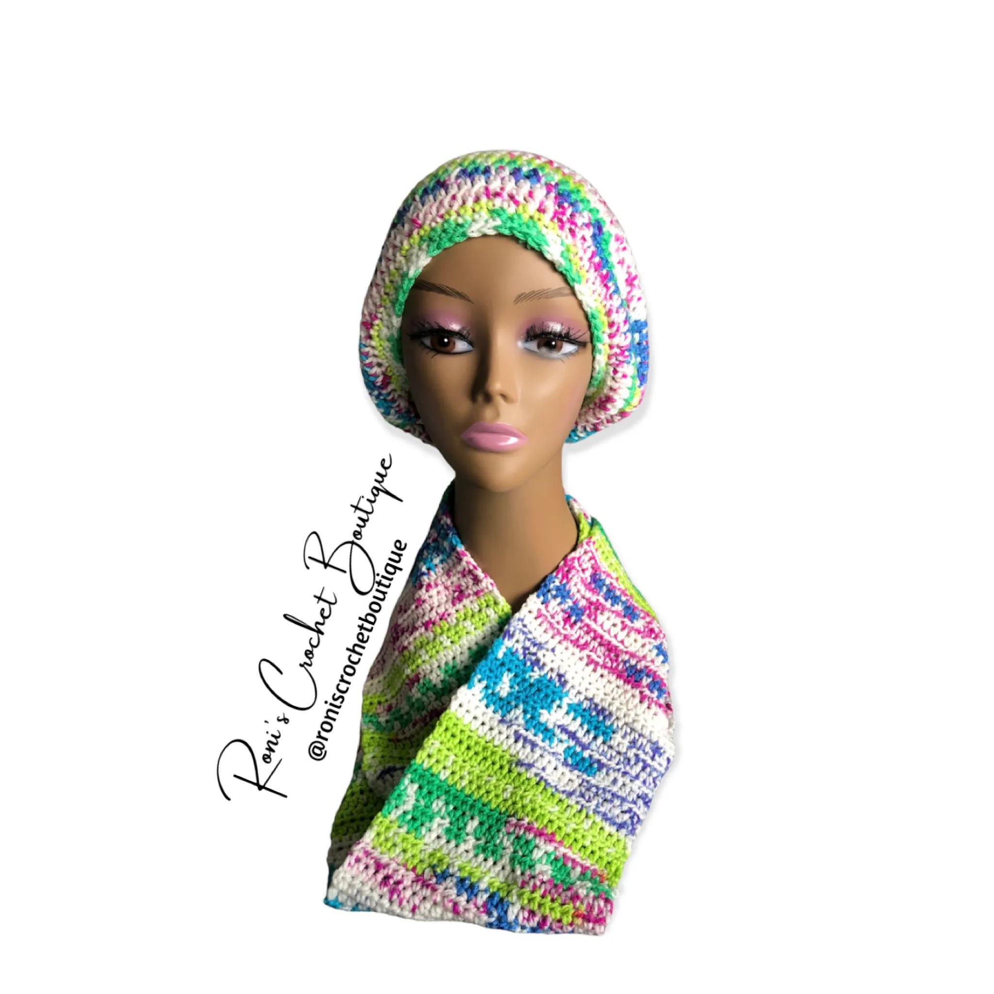 Garden Party Beanies and Scarf Set