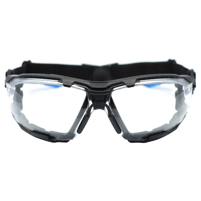 General Electric 05 Series Anti-Fog Impact-Resistant Safety Glasses Clear Lens Black/Blue Frame 1 pk
