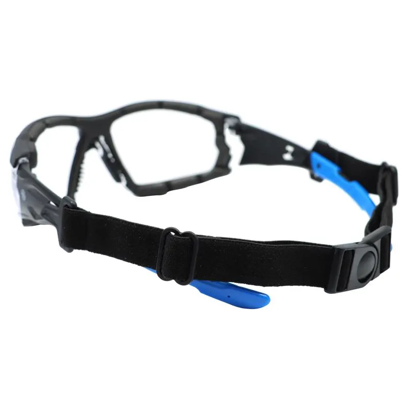 General Electric 05 Series Anti-Fog Impact-Resistant Safety Glasses Clear Lens Black/Blue Frame 1 pk