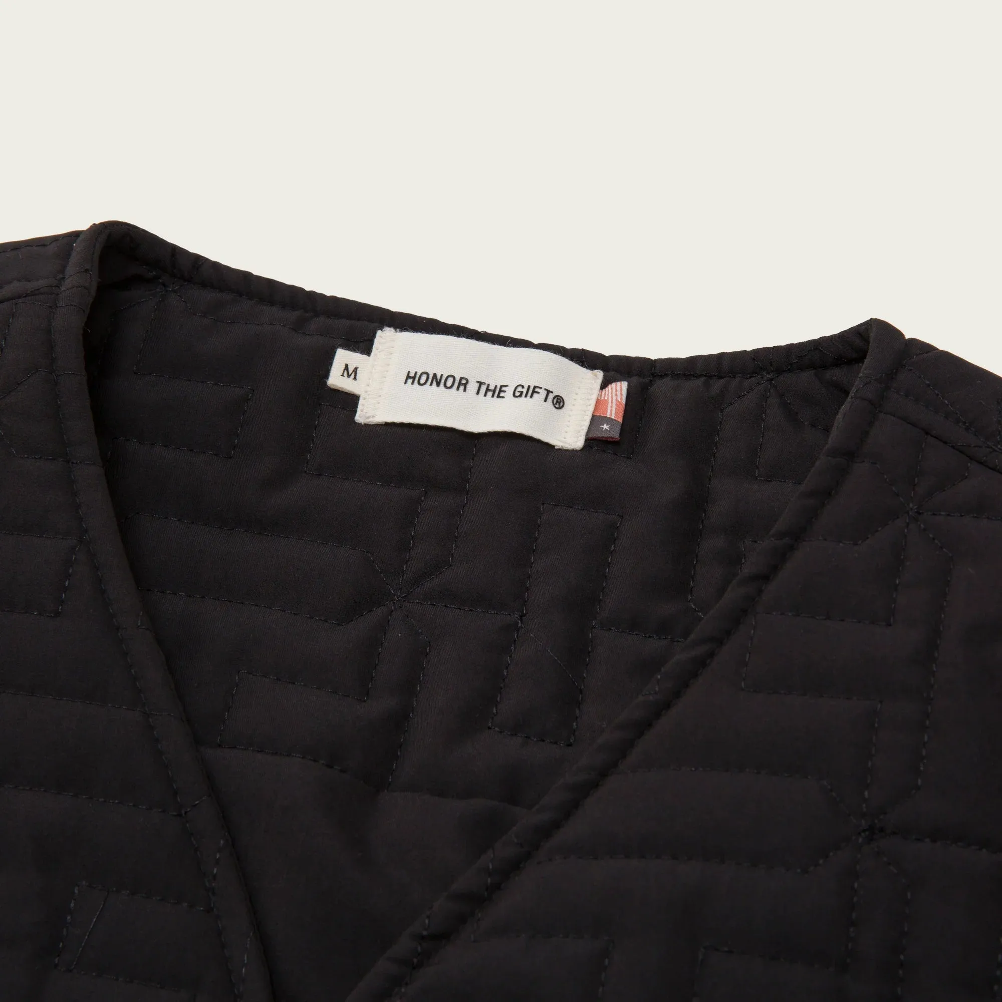 H Quilted Vest Black