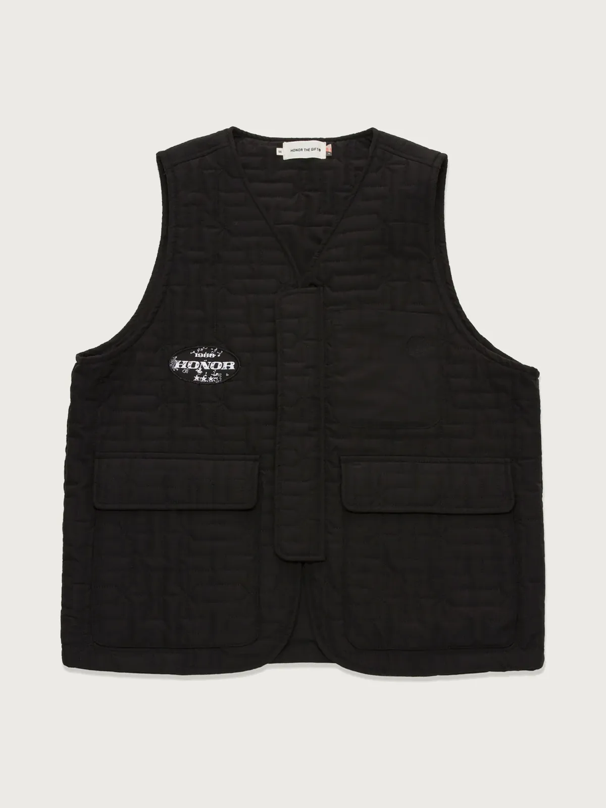 H Quilted Vest Black