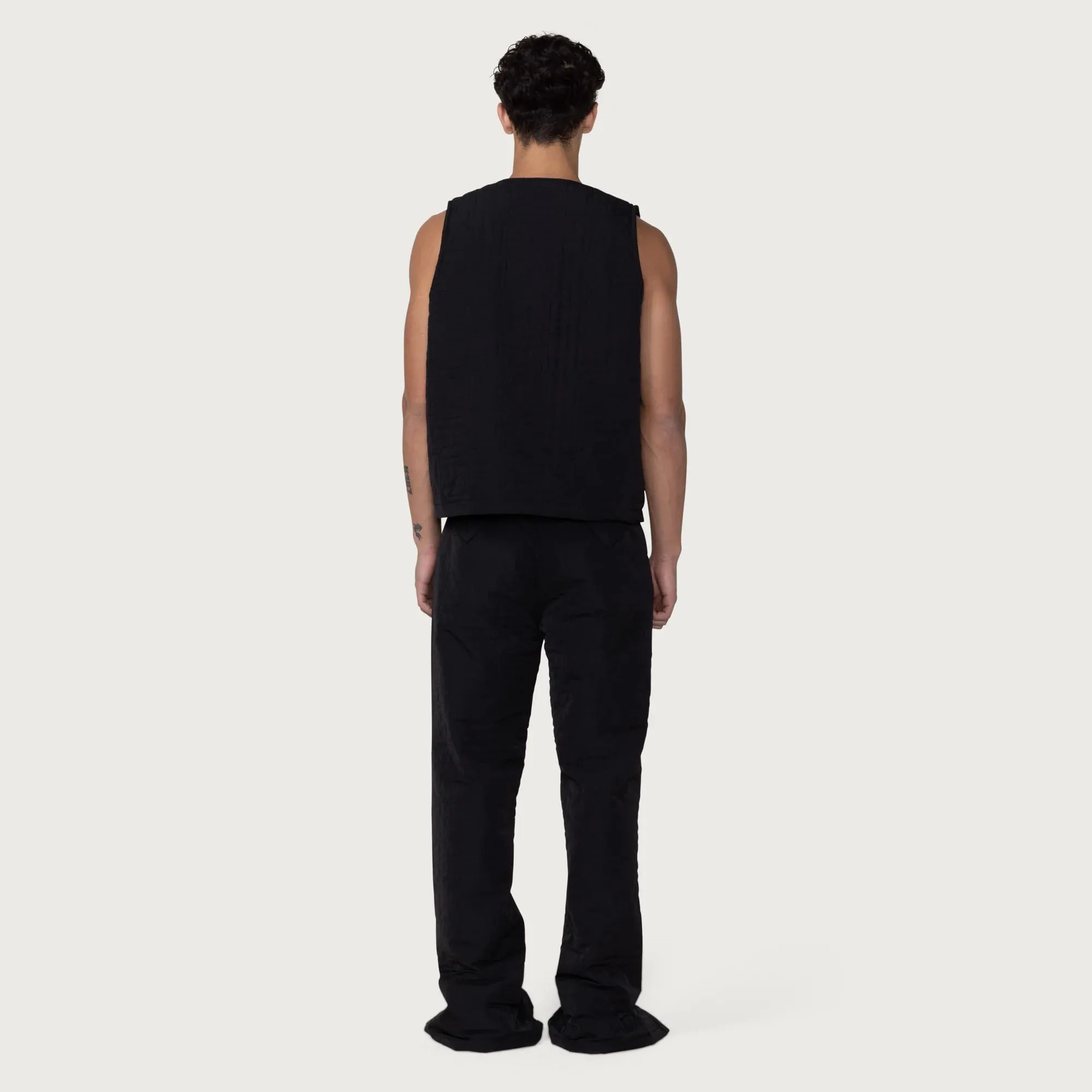 H Quilted Vest Black