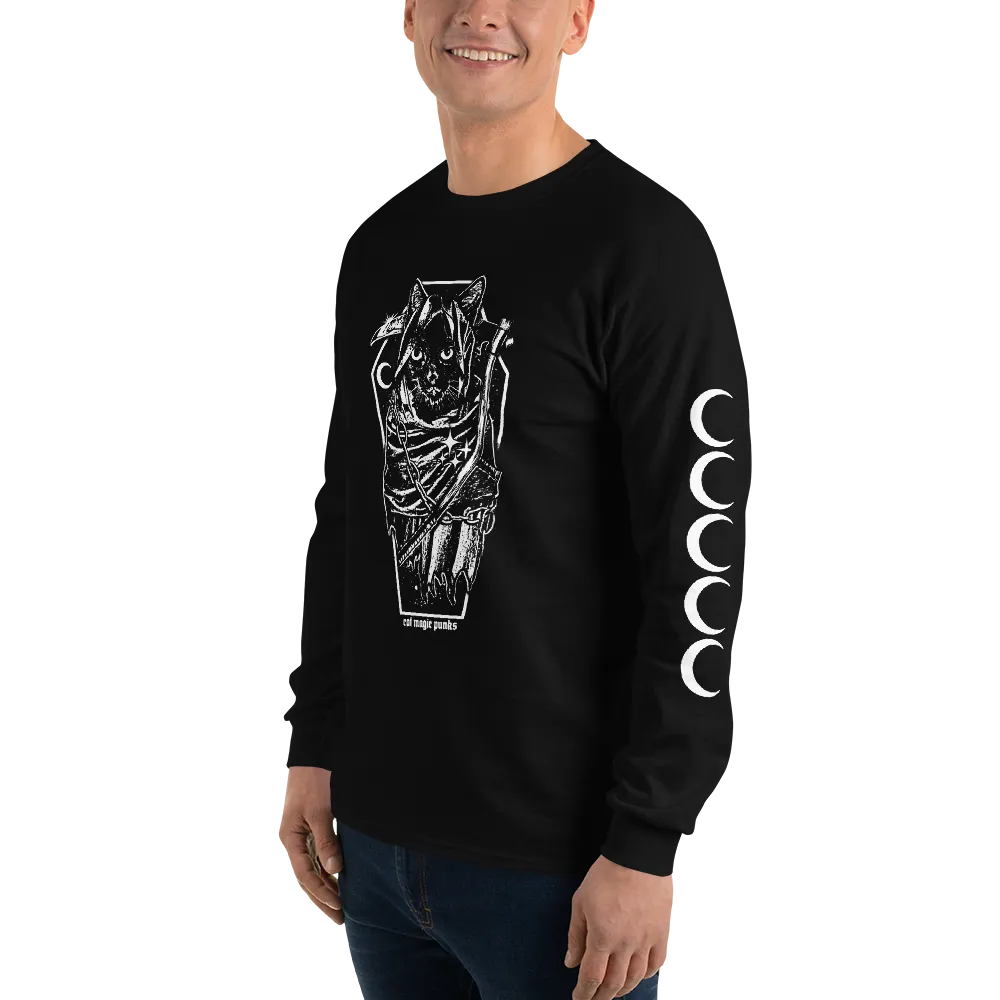 HALLOWEEN 2023: DON'T FUR THE REAPER (B/W) Unisex Long Sleeve Shirt