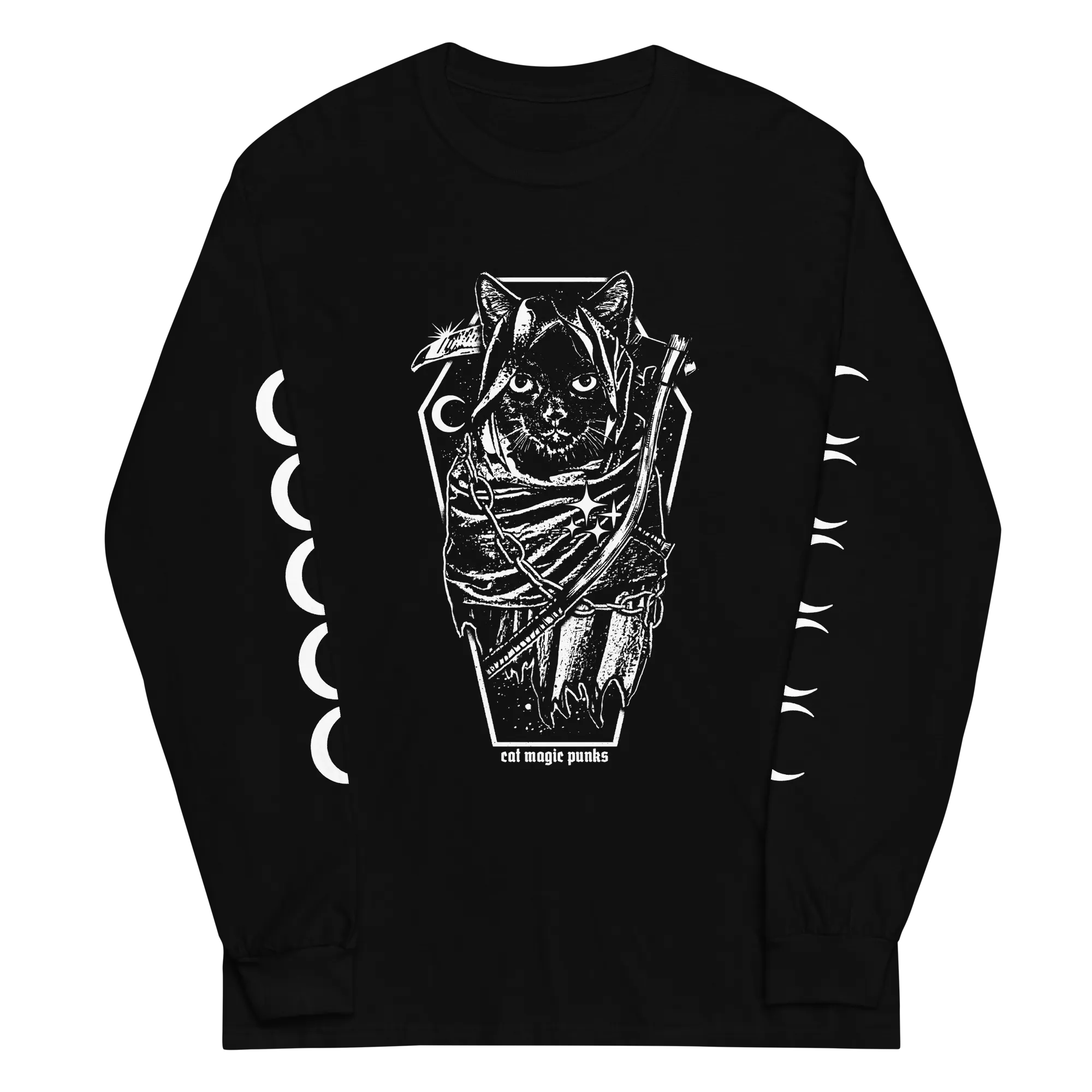 HALLOWEEN 2023: DON'T FUR THE REAPER (B/W) Unisex Long Sleeve Shirt