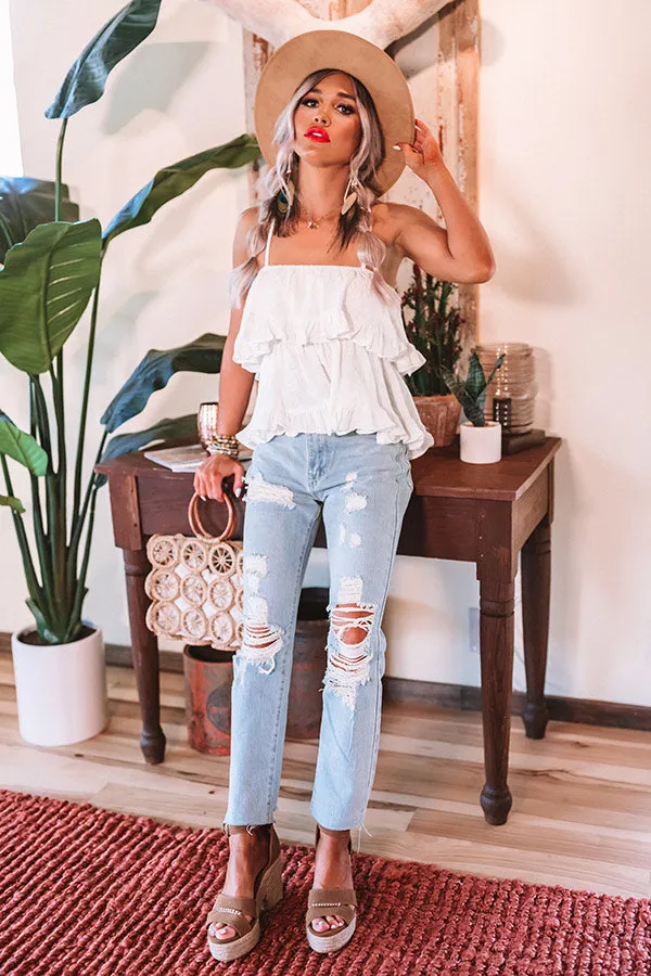 Hey Sugar, Sugar Crop Top In Ivory