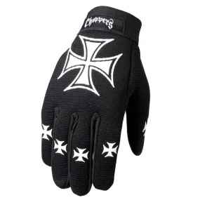 Hot Leathers GVM2001 Iron Crosses Choppers Mechanics Gloves Hot Leathers GVM2001 Iron Crosses Choppers Mechanics Gloves