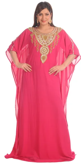 Kurti Poncho Bollywood Style Pink Farasha Maxi