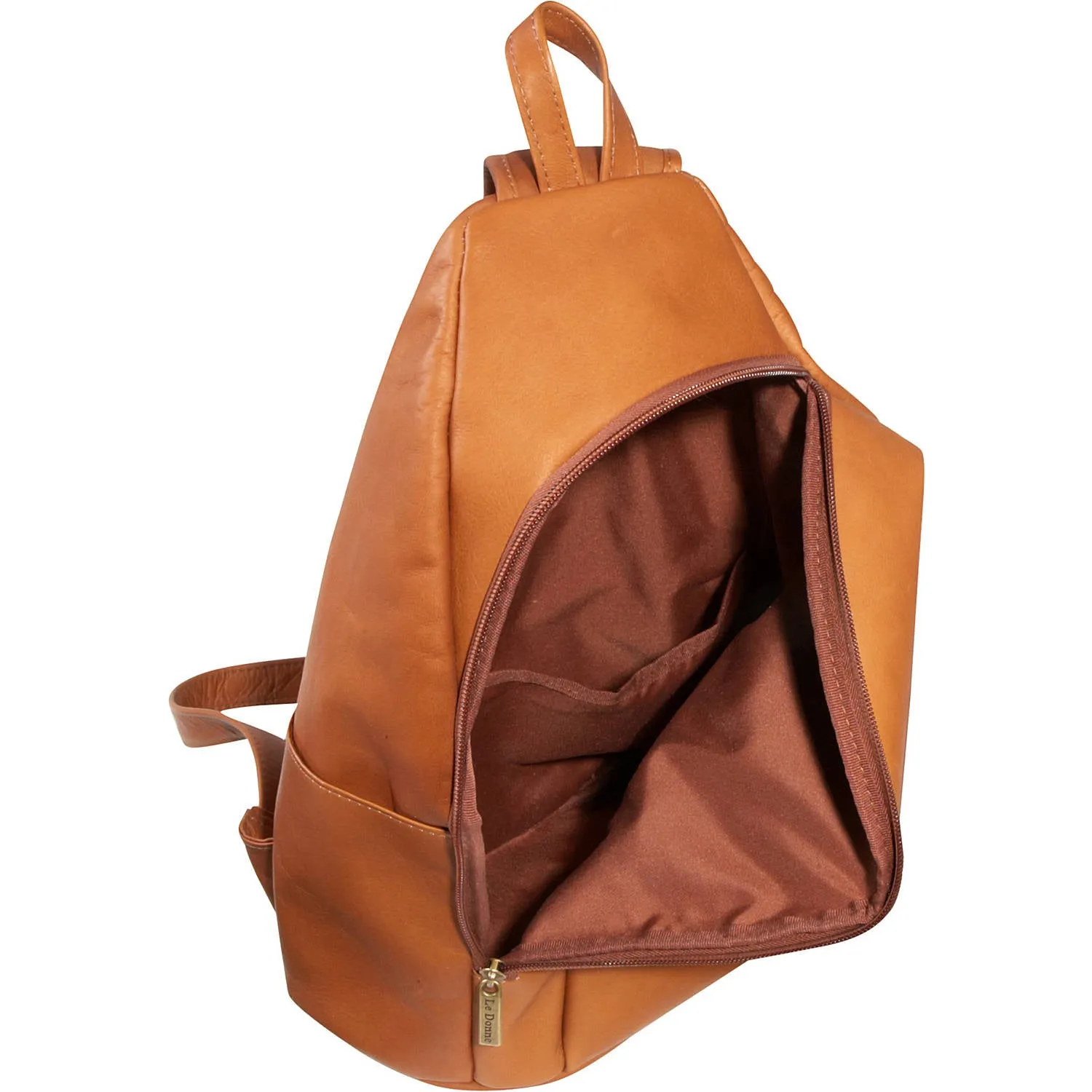 Le Donne Leather Two Zip Sling Pack