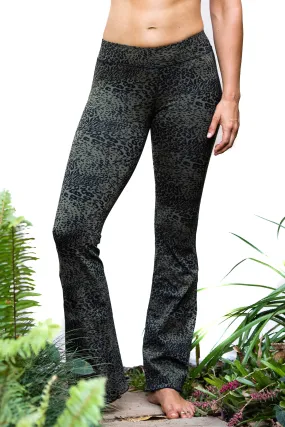 Leopard Flares - Olive Black