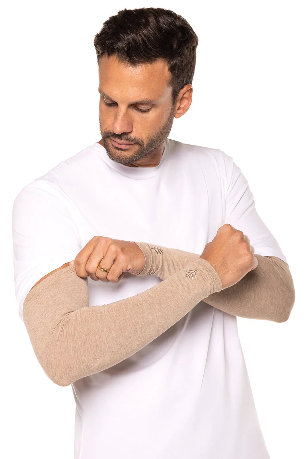 Men's Navagio Sun Sleeves  |  Dark Taupe Heather