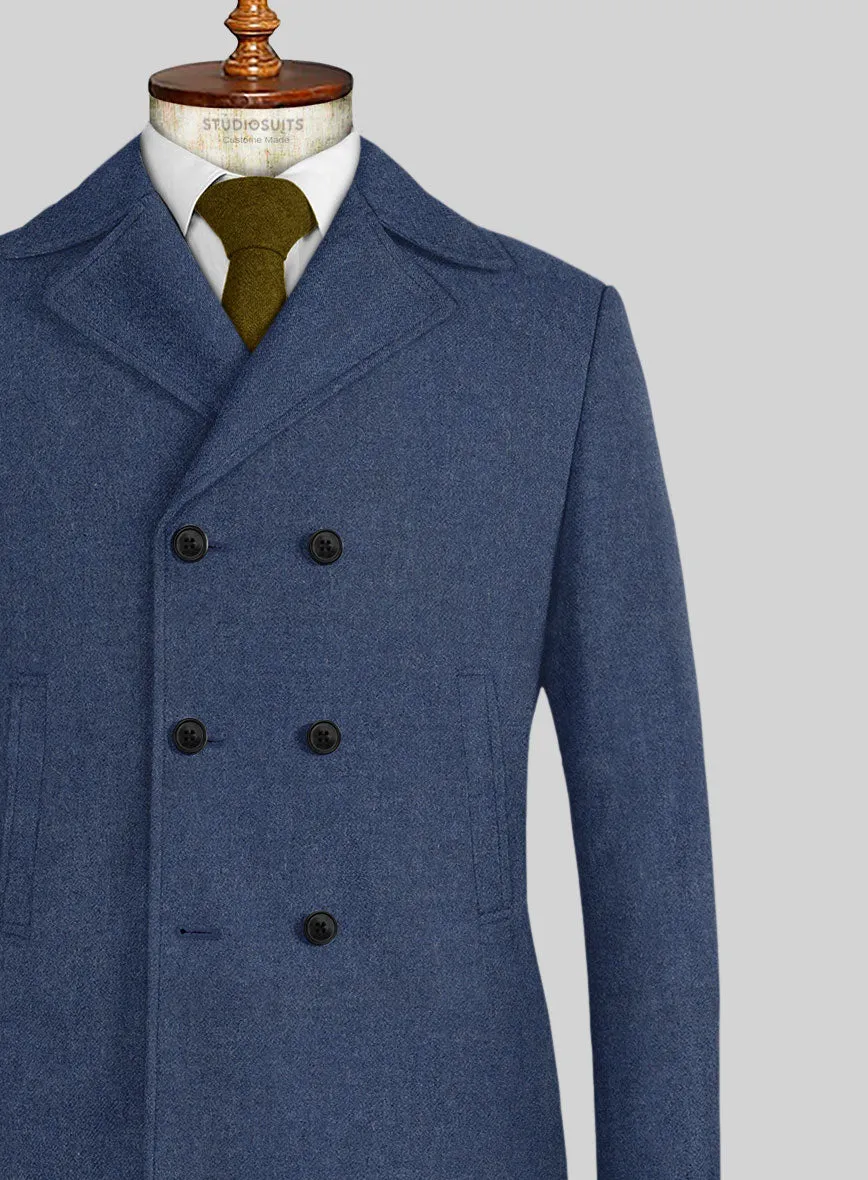 Naples Pacific Blue Tweed Pea Coat