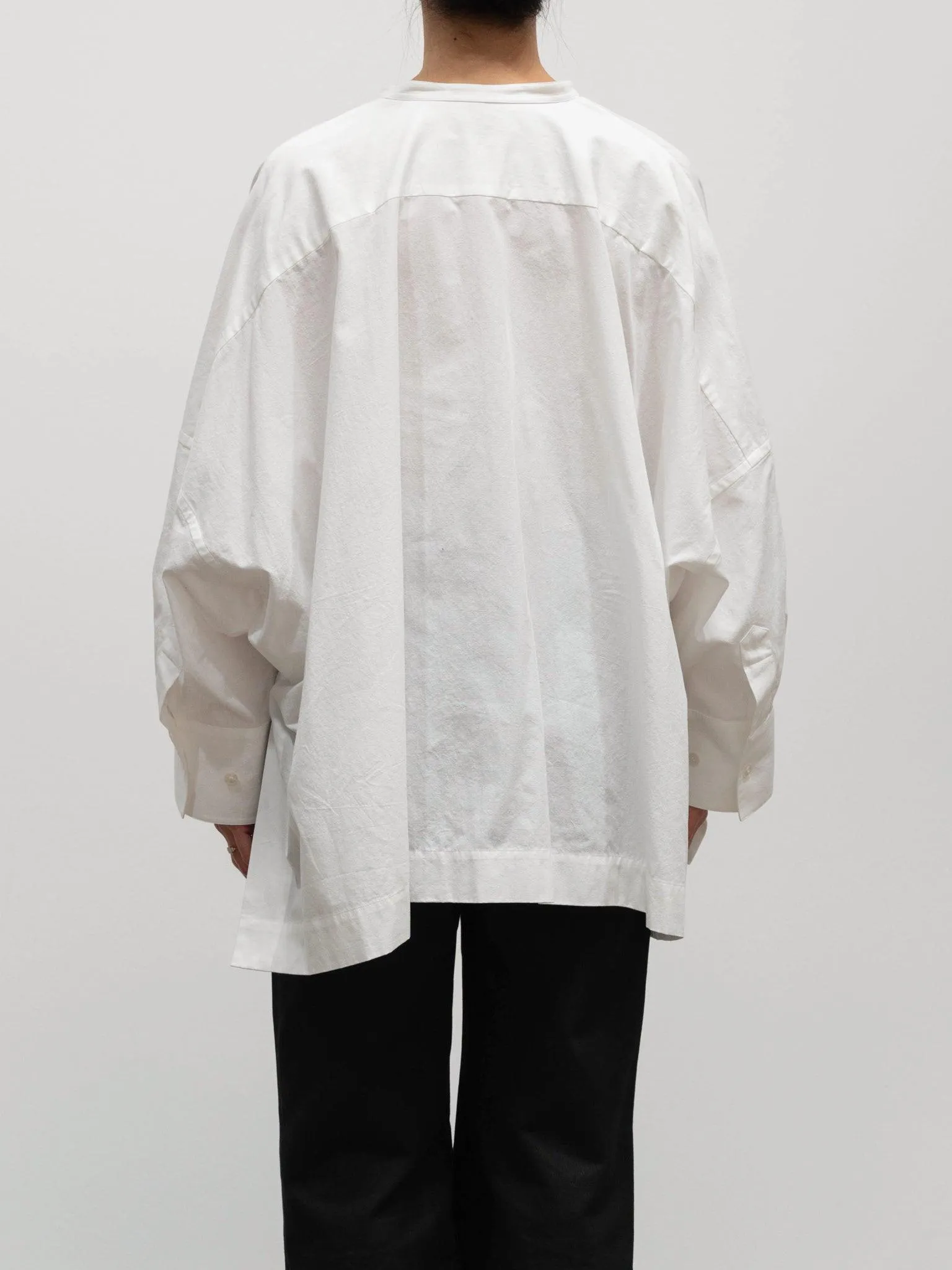 Organic Cotton Poncho Shirt - White
