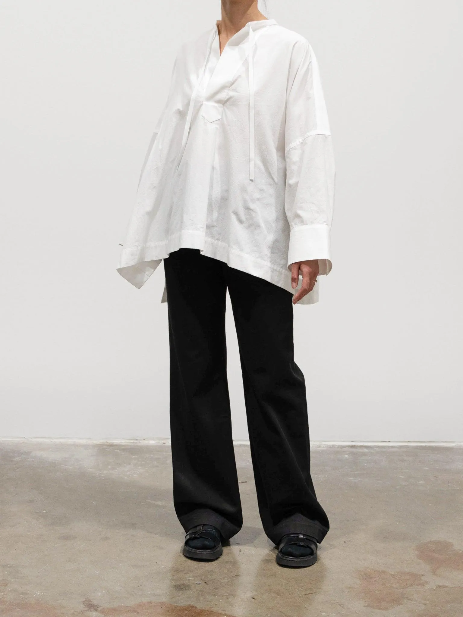 Organic Cotton Poncho Shirt - White
