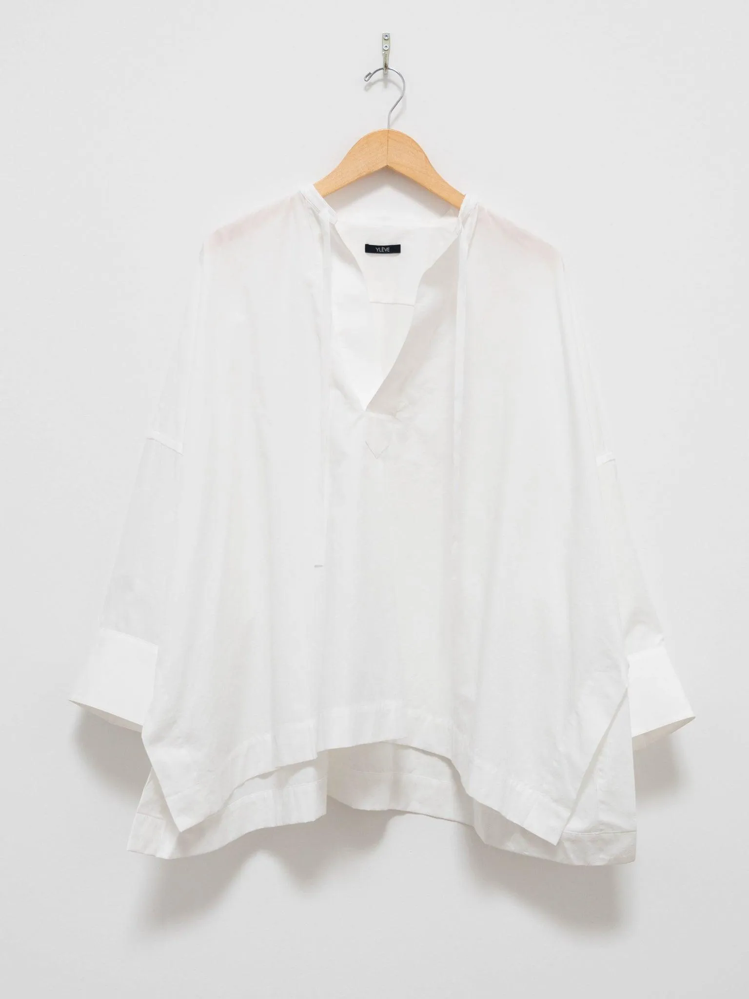 Organic Cotton Poncho Shirt - White