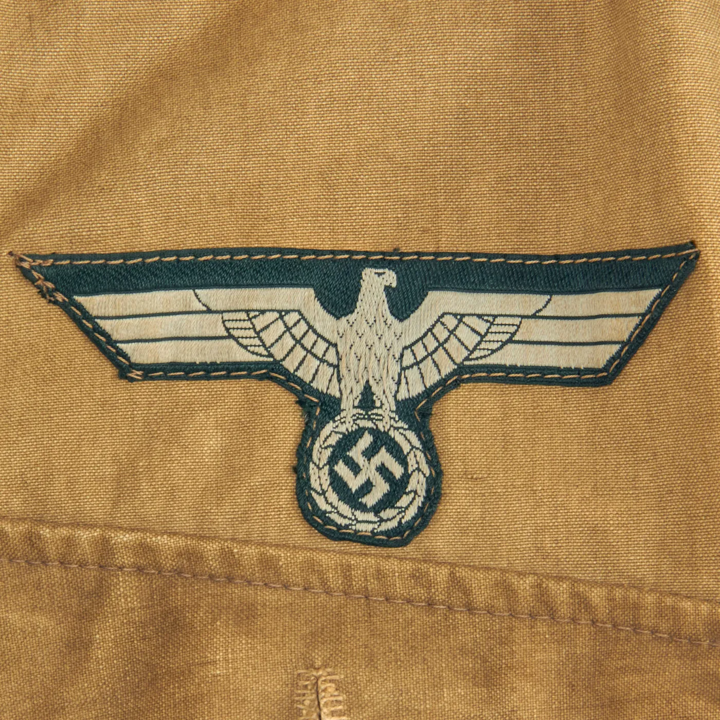 Original German WWII Heer Army Pioneer Feldwebel NCO Summer Weight Tunic with Krim Shield and Ribbon Bar