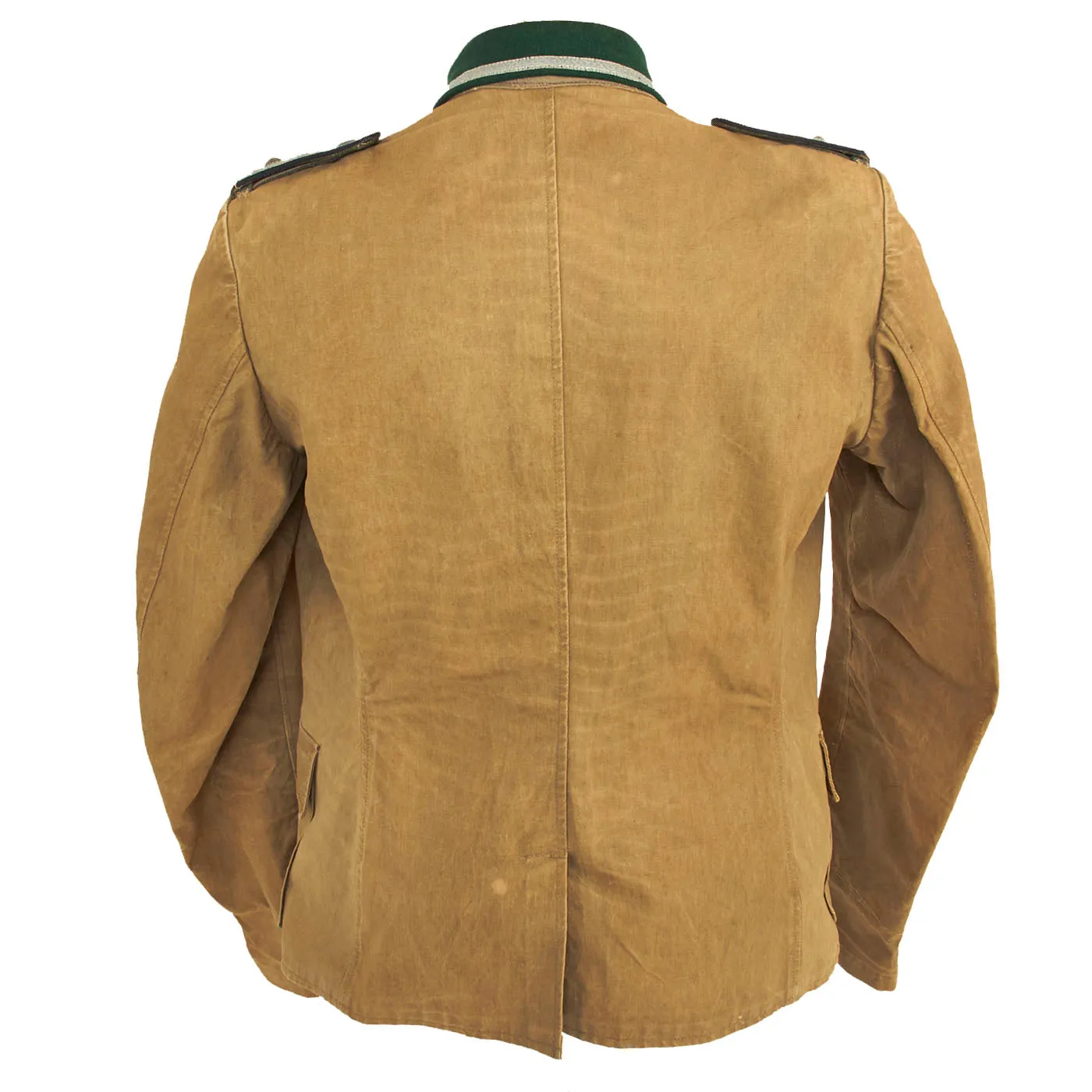 Original German WWII Heer Army Pioneer Feldwebel NCO Summer Weight Tunic with Krim Shield and Ribbon Bar