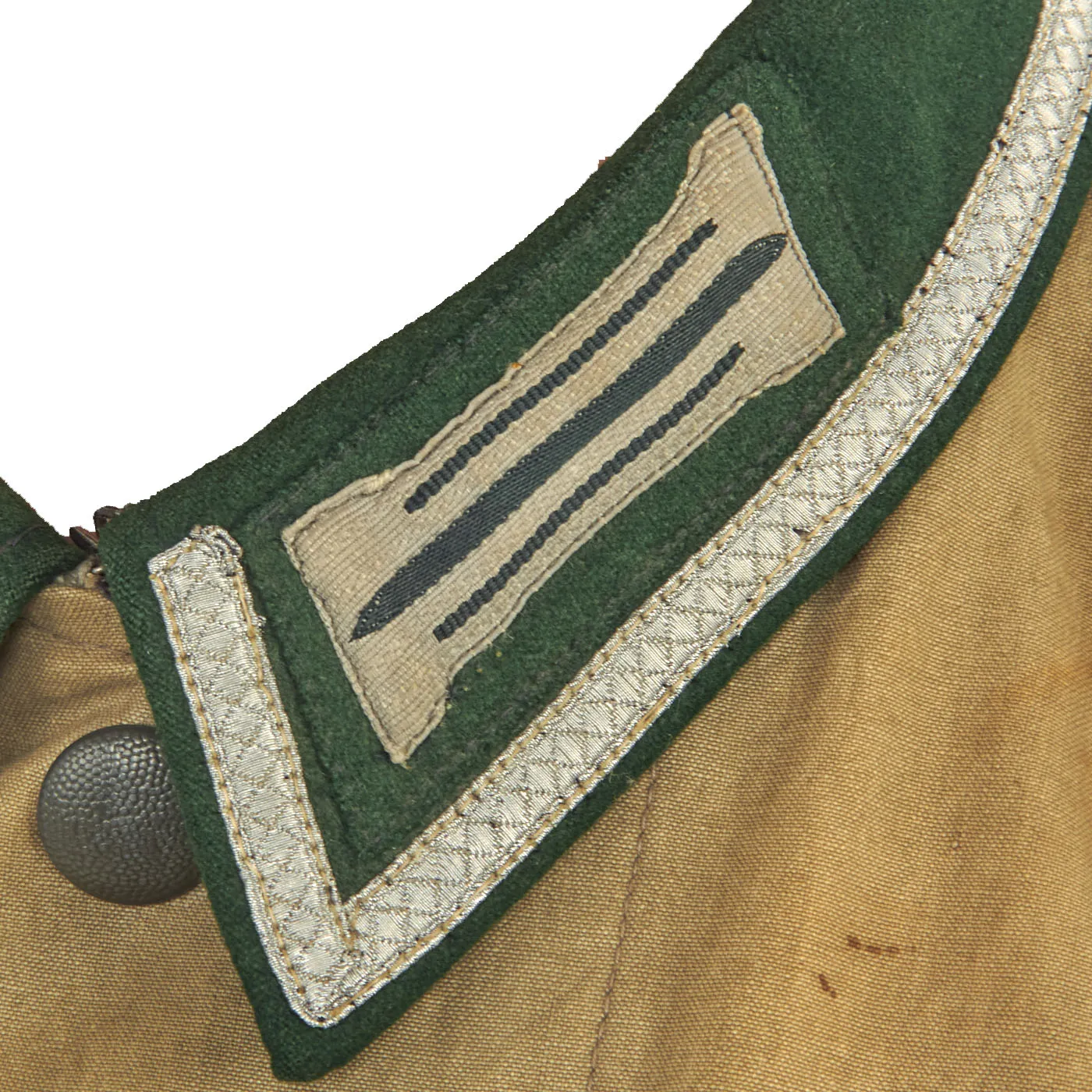 Original German WWII Heer Army Pioneer Feldwebel NCO Summer Weight Tunic with Krim Shield and Ribbon Bar