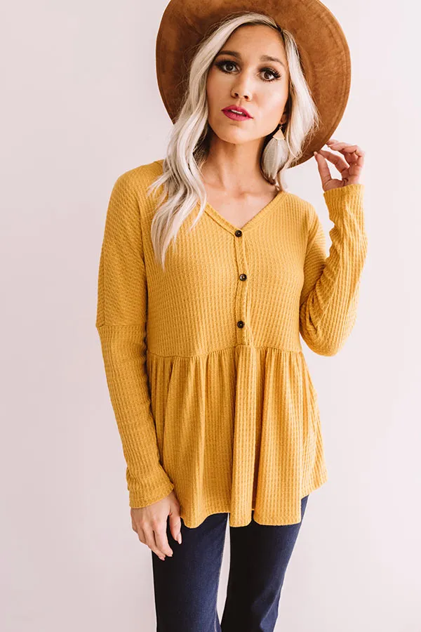 Perfect Places Waffle Knit Top