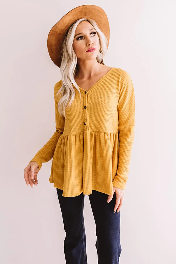Perfect Places Waffle Knit Top