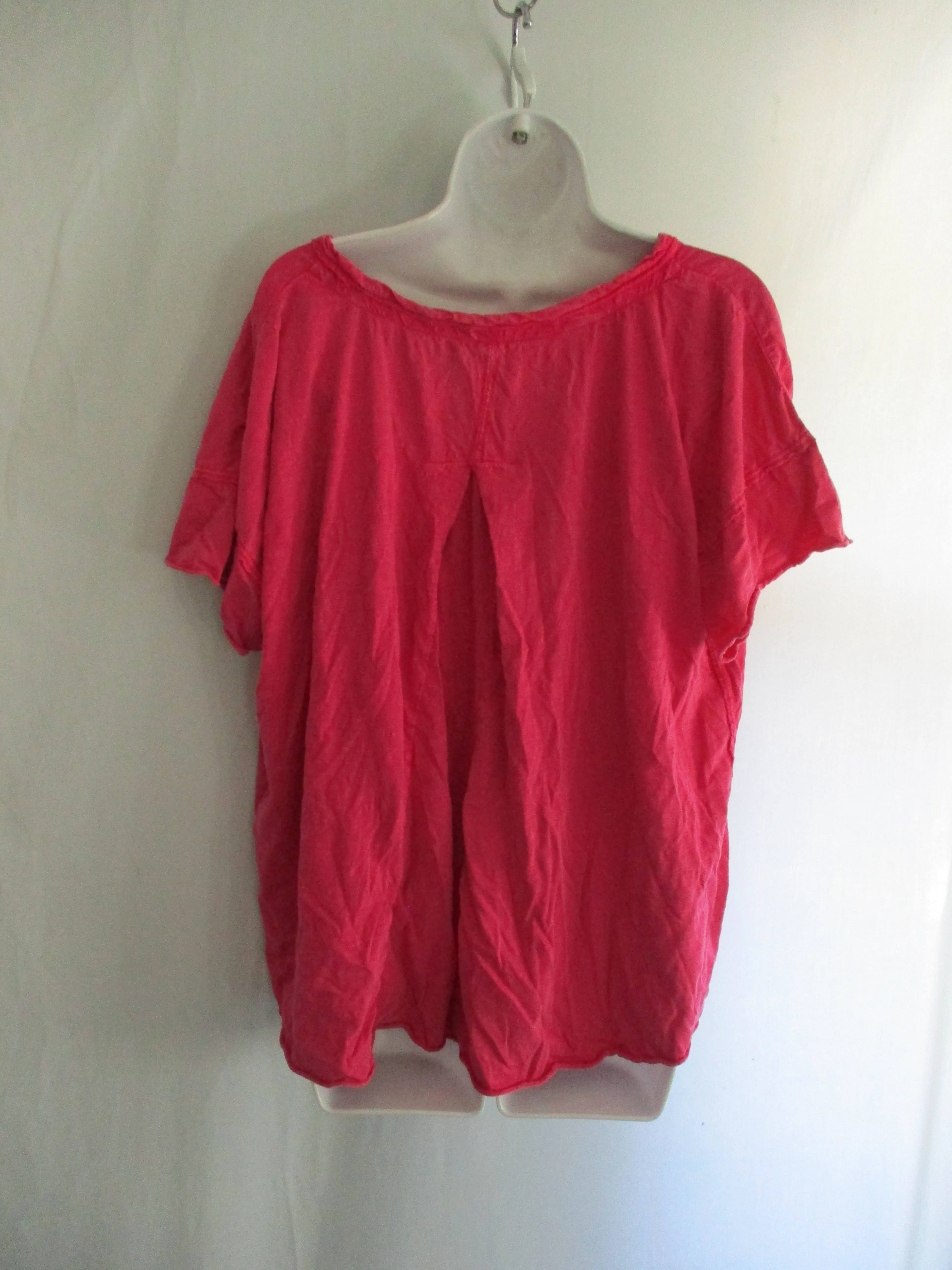 PILCRO PASSION ANTHROPOLOGIE Oversize Tee 100% Cotton T-Shirt Top XL Beach PINK