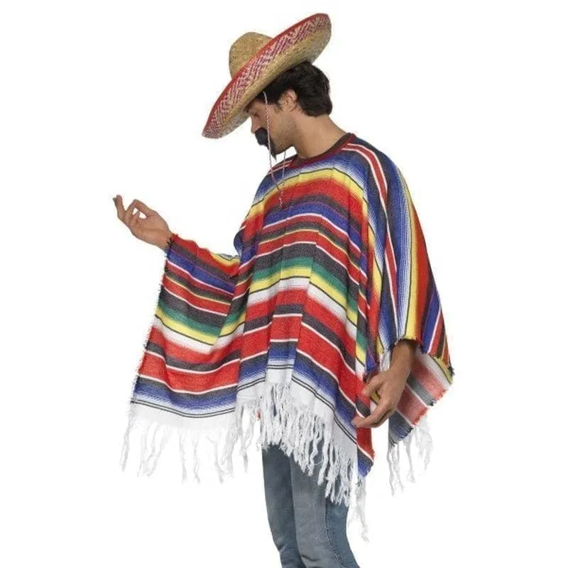 Poncho Adult Multi Coloured One Size