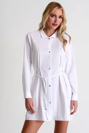 Poplin Shirt Tunic With Cinched Waist - 52546-84-000