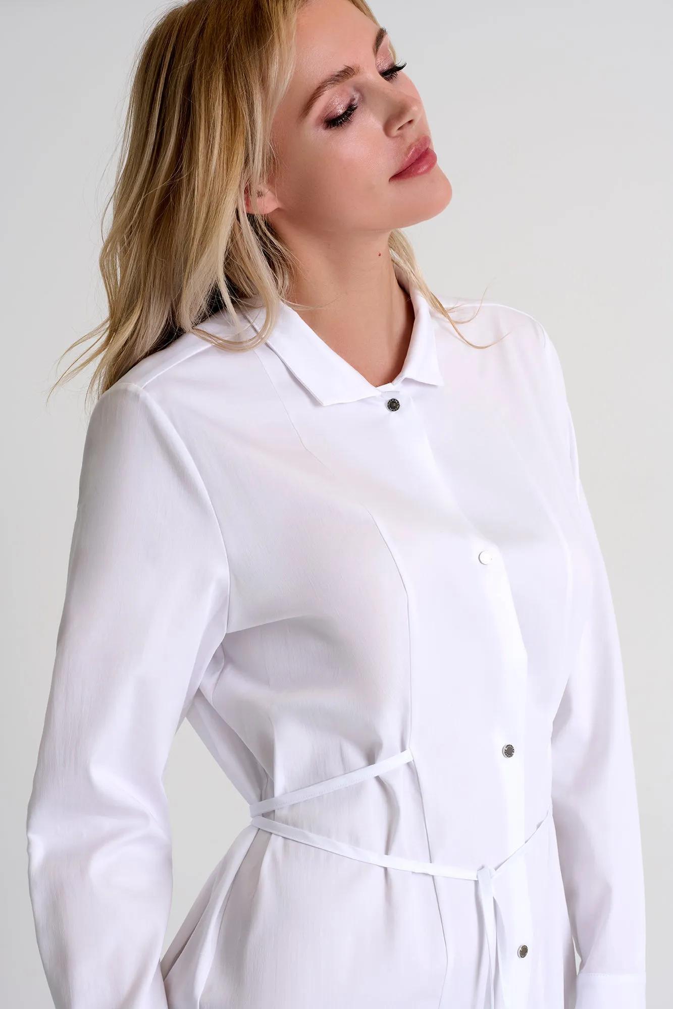 Poplin Shirt Tunic With Cinched Waist - 52546-84-000