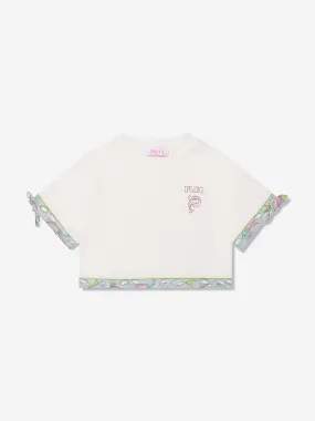 Pucci Girls Branded T-Shirt in Ivory