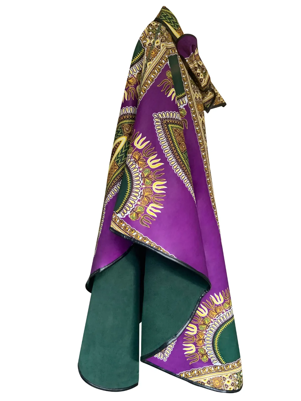 Purple Dashiki Poncho Capes