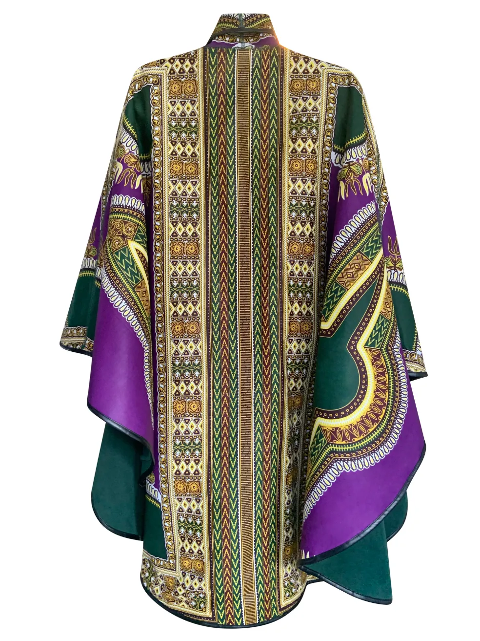Purple Dashiki Poncho Capes
