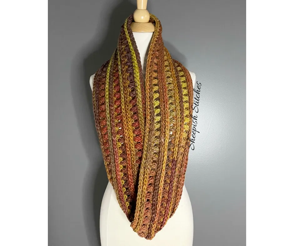 Smokey Mountain Infinity Scarf Crochet Pattern by Sheepish Stitches