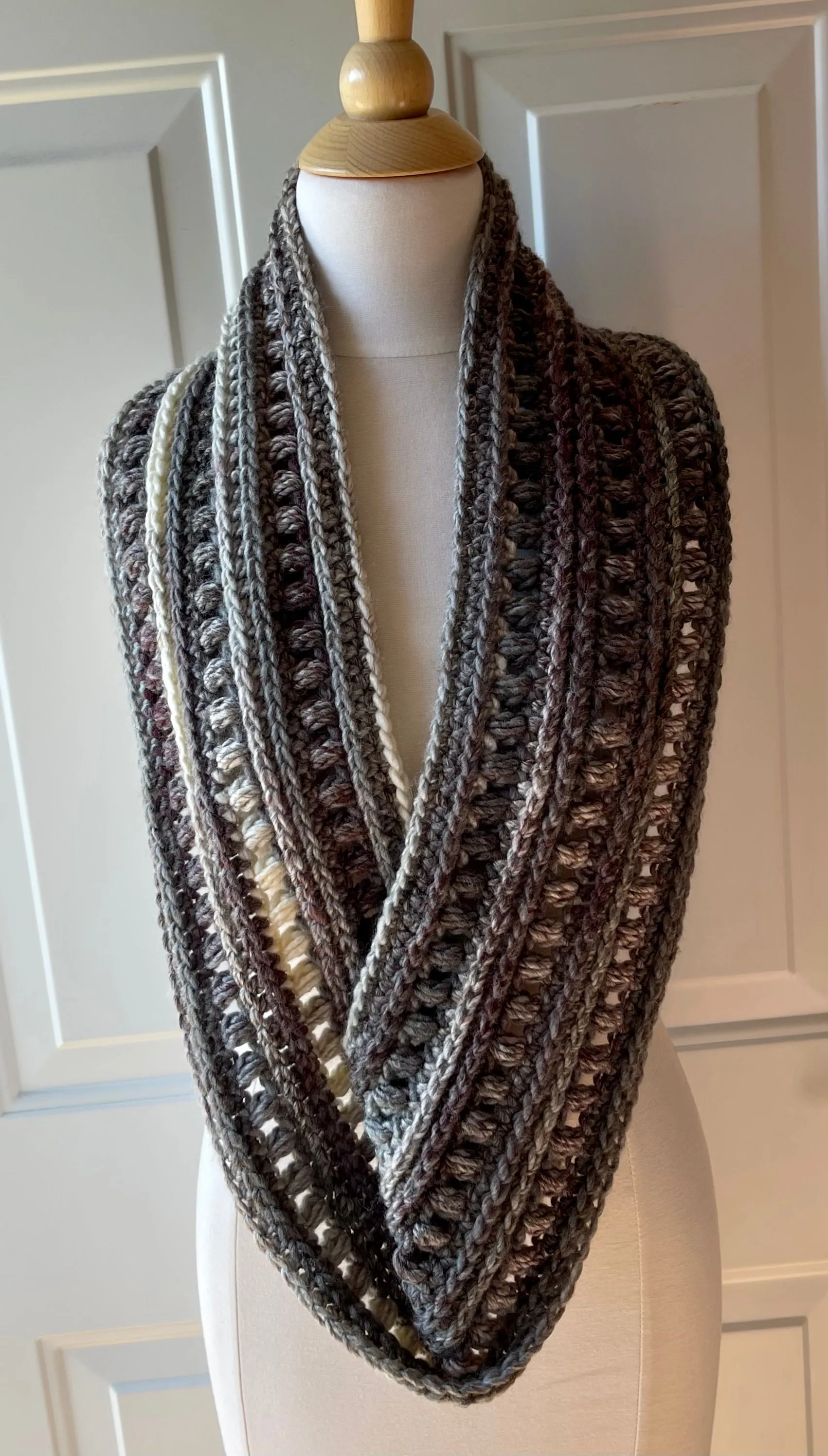 Smokey Mountain Infinity Scarf Crochet Pattern by Sheepish Stitches