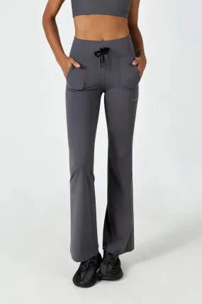 Women's Flare Legging-Charcoal Grey