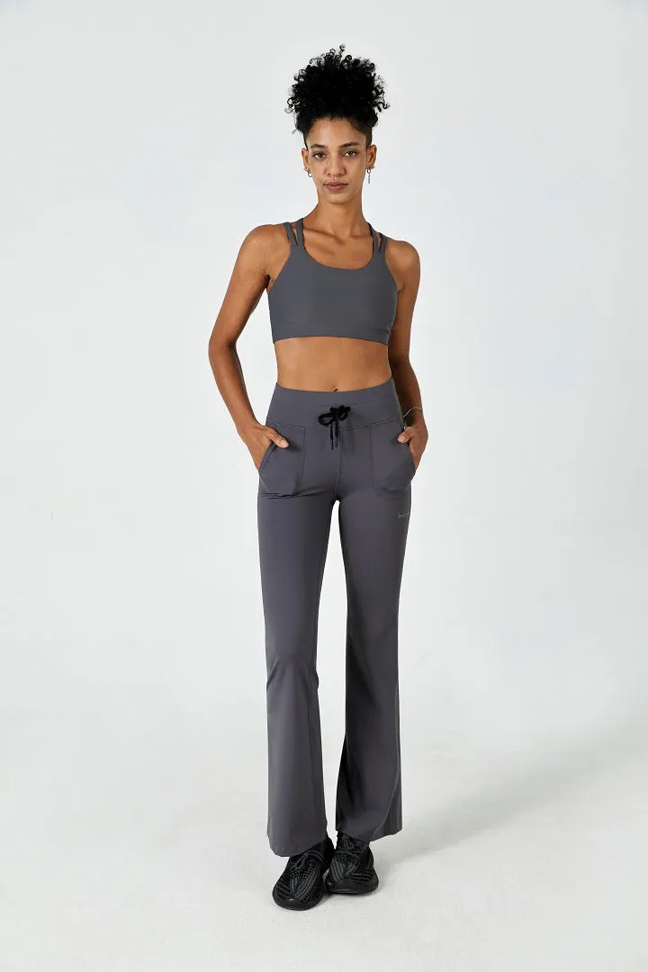 Women's Flare Legging-Charcoal Grey