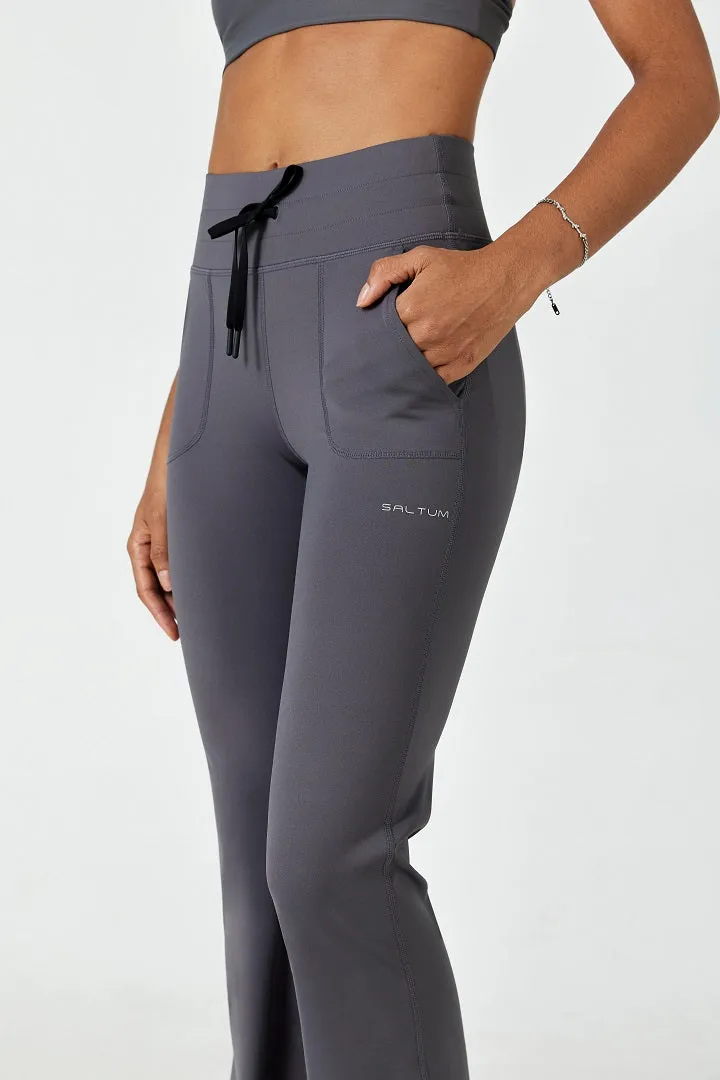Women's Flare Legging-Charcoal Grey