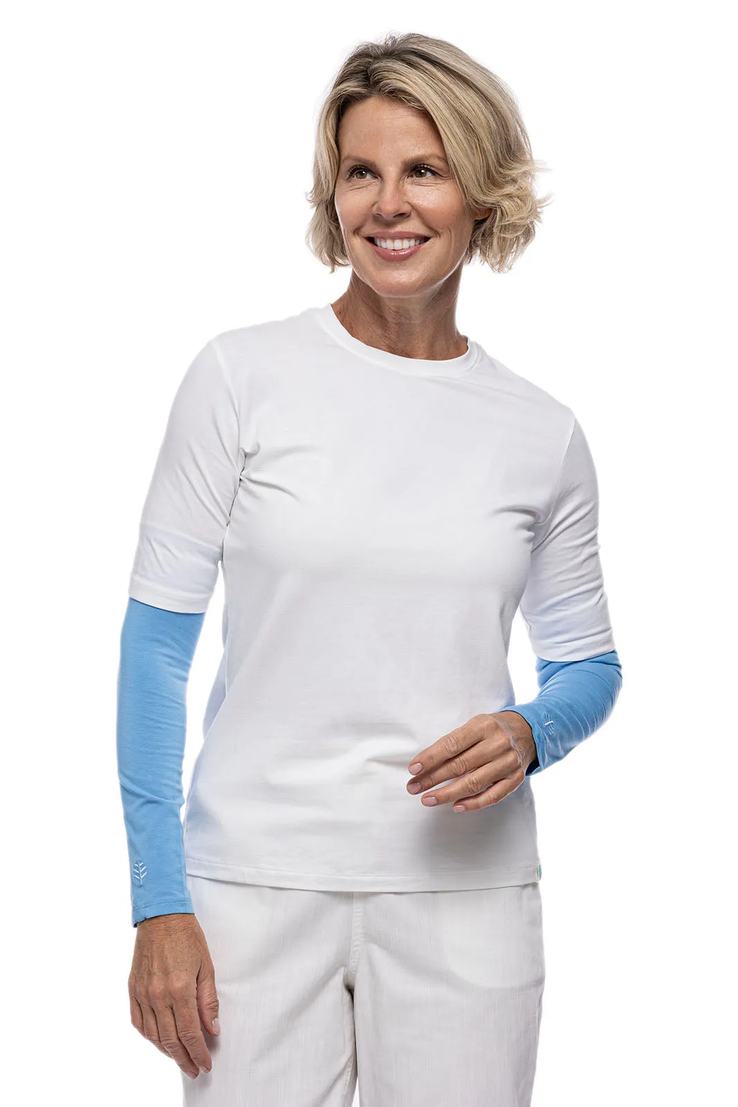 Women's Navagio Sun Sleeves  |  Clear Sky Blue