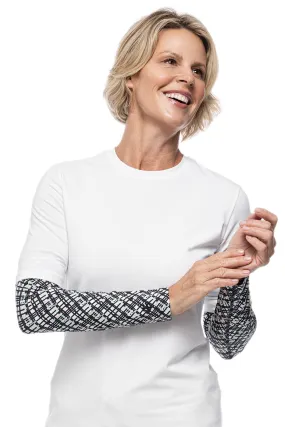 Women's Navagio Sun Sleeves  |  Navy Gulf Stream Stripe