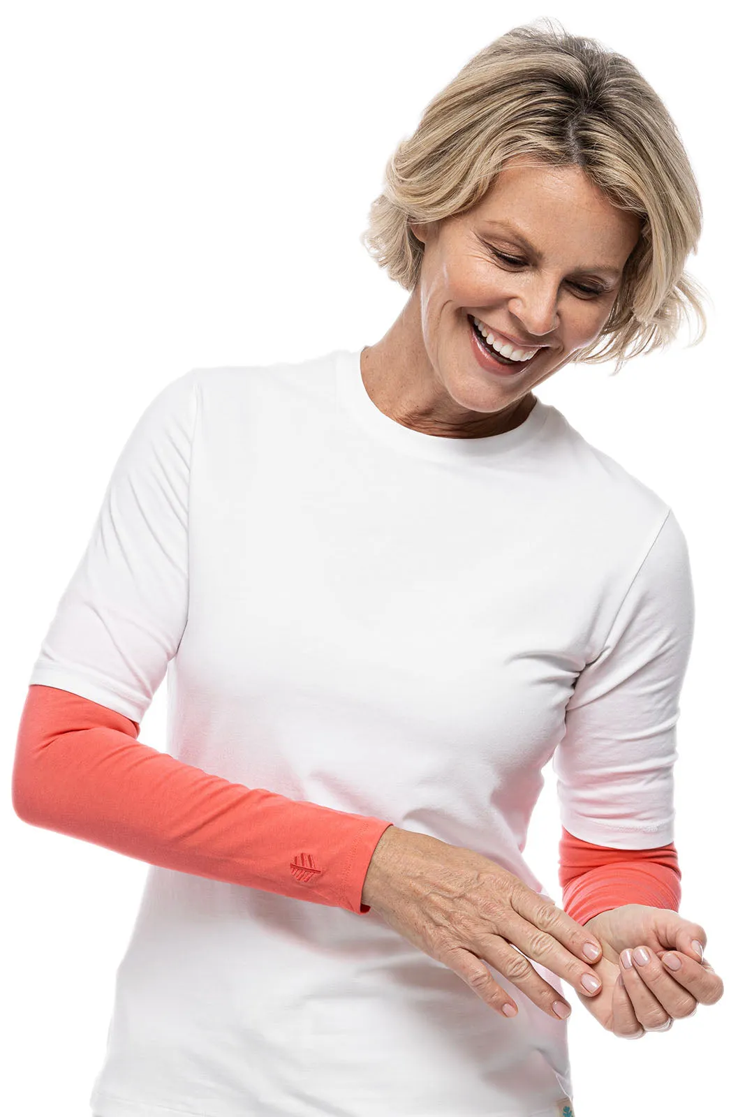 Women's Navagio Sun Sleeves  |  Vivid Coral