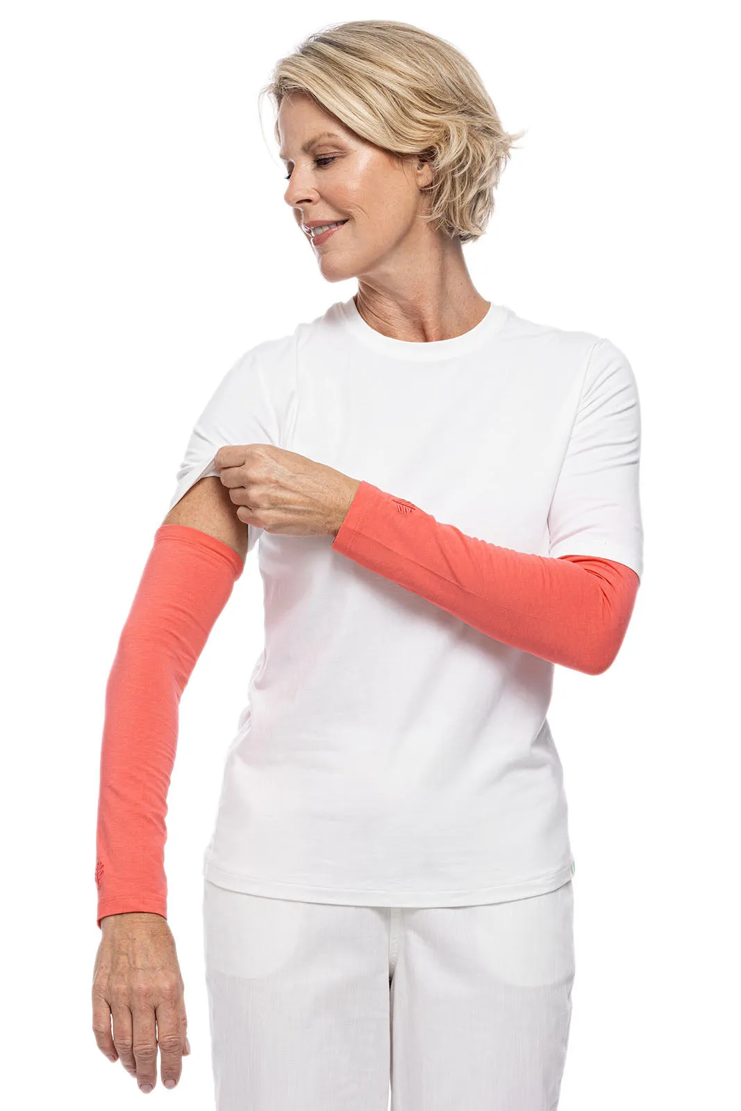 Women's Navagio Sun Sleeves  |  Vivid Coral
